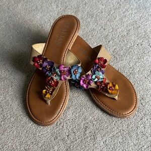 Floral Poppy Sandals Multicolor - size 7.5